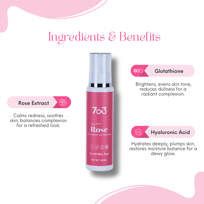 Toner - Rose, Glutathione, Hyaluronic Acid