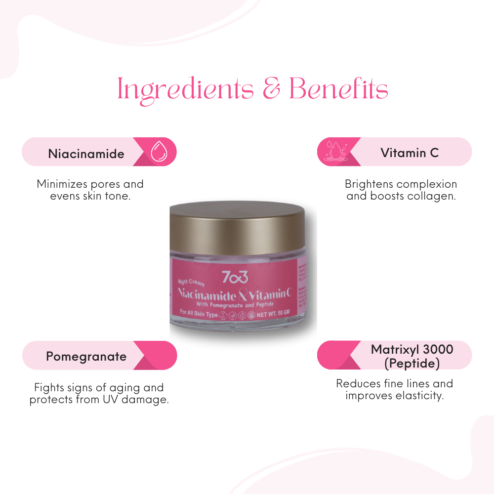 Night Cream - Niacinamide, Vitamin C, Pomegranate, Peptide