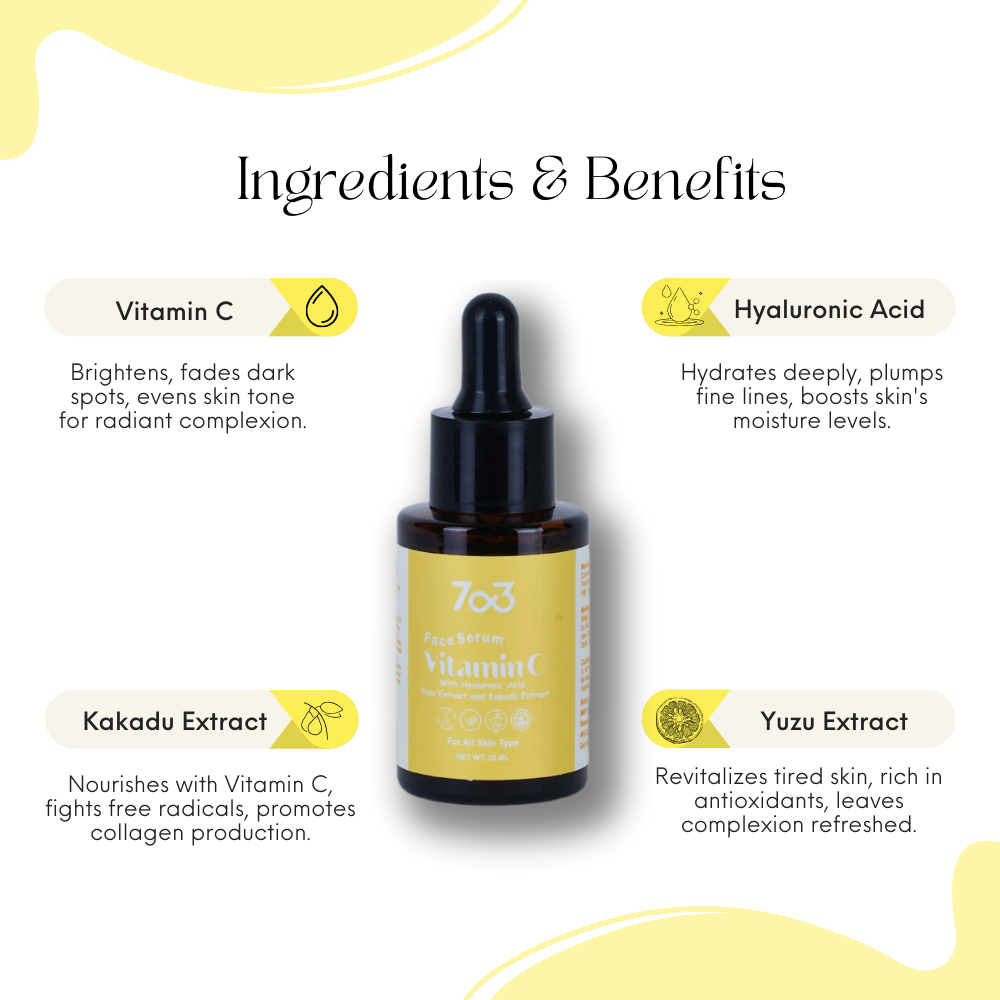 Face Serum - Vitamin C, Hyaluronic Acid, Yuzu, Kakadu