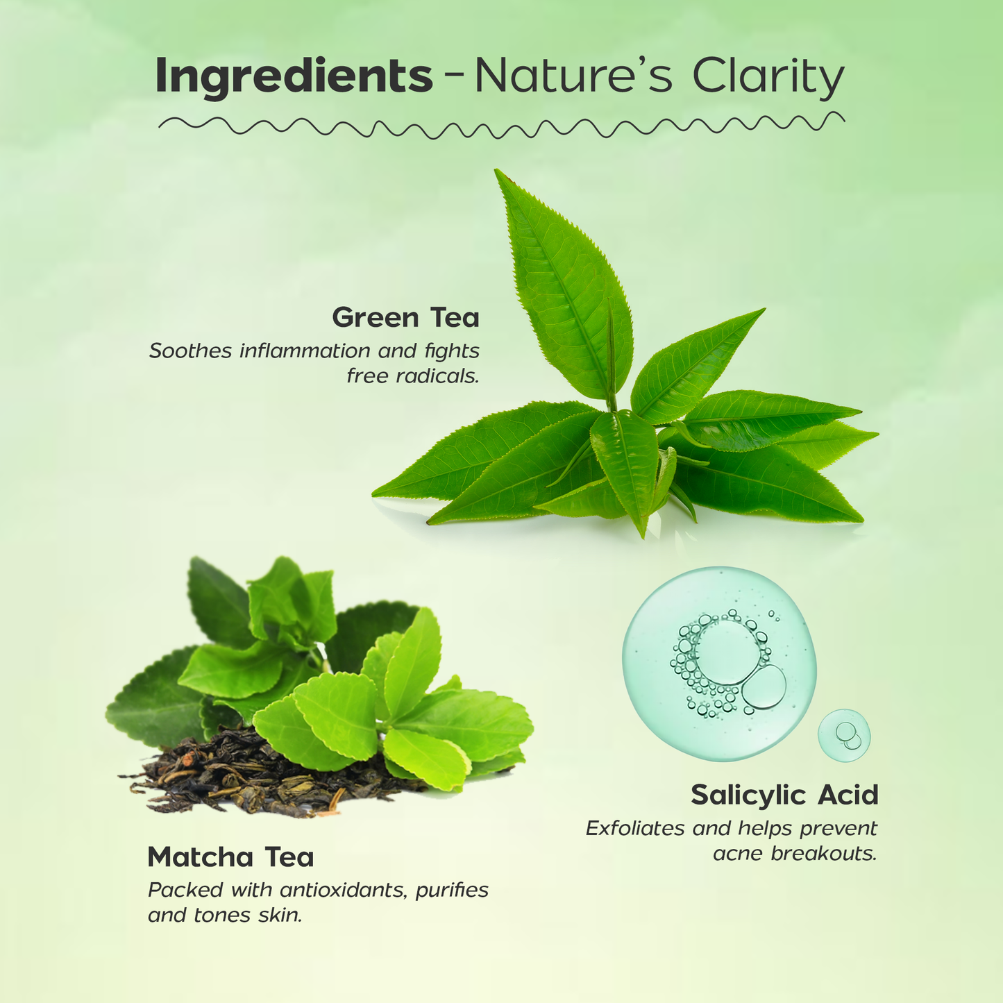 Green Tea Face Wash with Salicylic Acid For All Skin Type